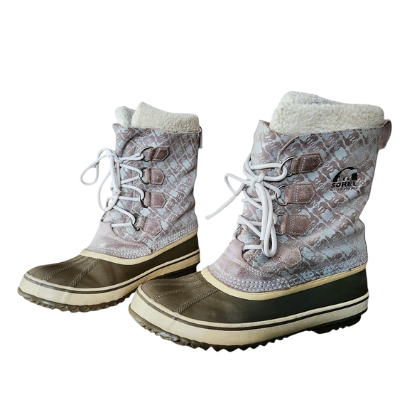 Sorel Laurel Leaf 1964 Diamond Boots | Size 10 | Waterproof Winter Lace-Up - Picture 2 of 14